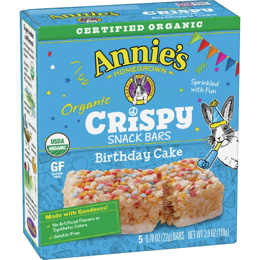 Annie's Homegrown - Organic Crispy Snack Bar Birthday Cake