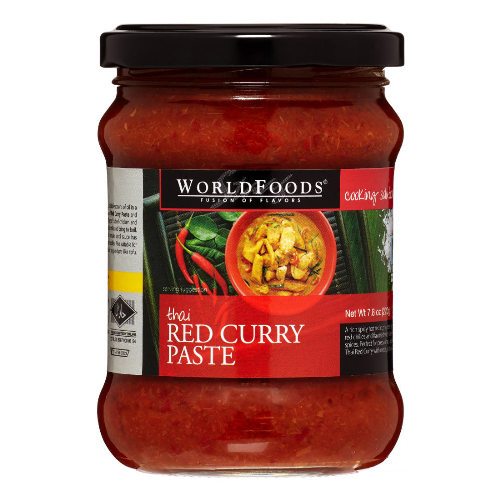 WORLD FOODS - Thai Red Curry Paste 7.8OZ ( Pack of 6)
