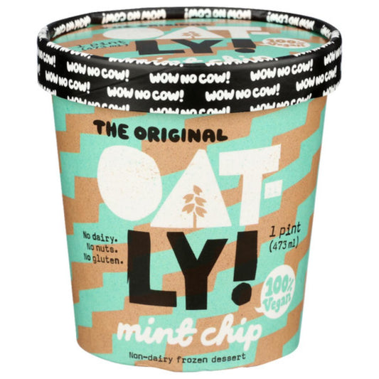 OATLY - Ice Cream Mint Chip No Dairy 1pt, (Pack of - 8 )