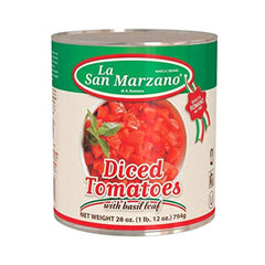 LA SAN MARZANO - Organic Diced Tomatoes with Basil Leaf