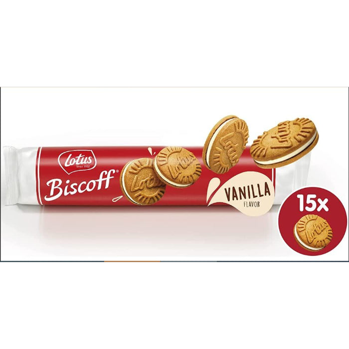 BISCOFF - Biscoff Sandwich Cookies, Vanilla Cream 5.29OZ ( Pack of 9)