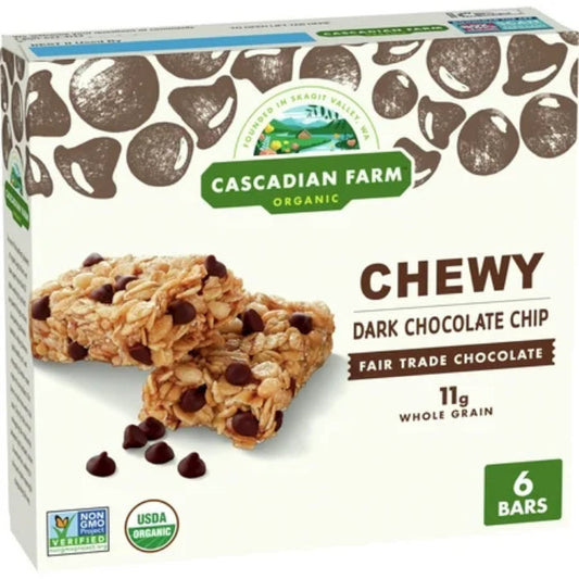CASCADIAN FARM - Chocolate Chip Granola Bars 7.4OZ ( Pack of 12)