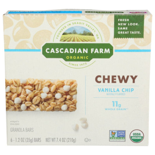 Cascadian Farm's - organic vanilla chip chewy granola bars