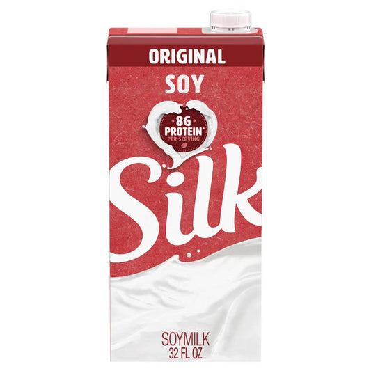 SILK - Plain Soy Milk Aseptic 32FO ( Pack of 6)