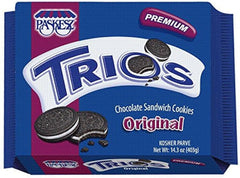 PASKESZ - Trios Premium Original Sandwich Cookies 14.3OZ ( Pack of 12)