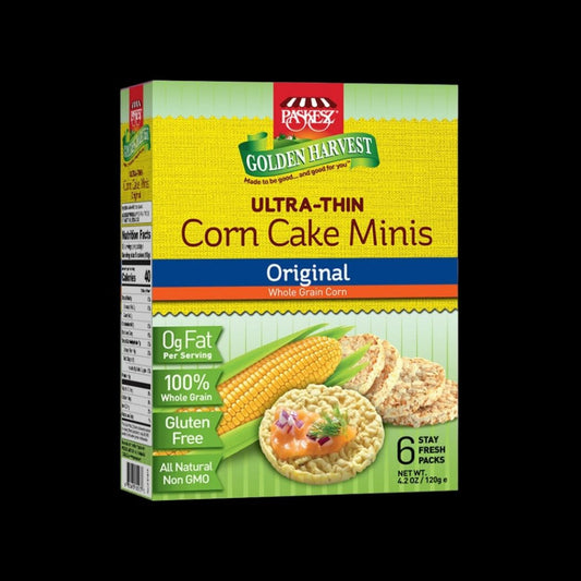 PASKESZ - Ultra-Thin Corn Cake Minis Original 4.2OZ ( Pack of 12)