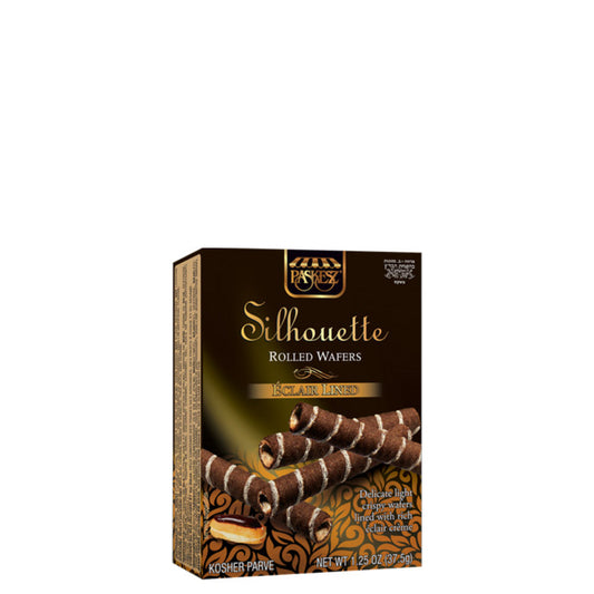 PASKESZ - Silhouette Rolled Wafers Eclair Lined Parve 1.25OZ ( Pack of 12)