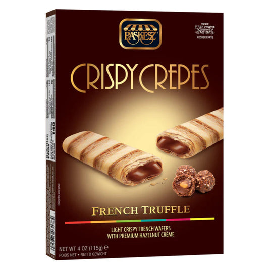 PASKESZ - Crispy Crepes French Truffle Parve 4OZ ( Pack of 12)