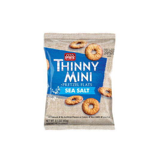 PASKESZ - Thinny Mini Pretzel Flats Sea Salt 2.1OZ ( Pack of 24)