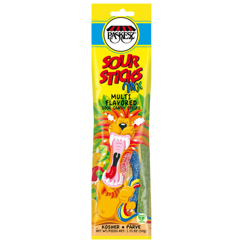 PASKESZ - Candy Sticks Sour Mix 1.75OZ ( Pack of 24)