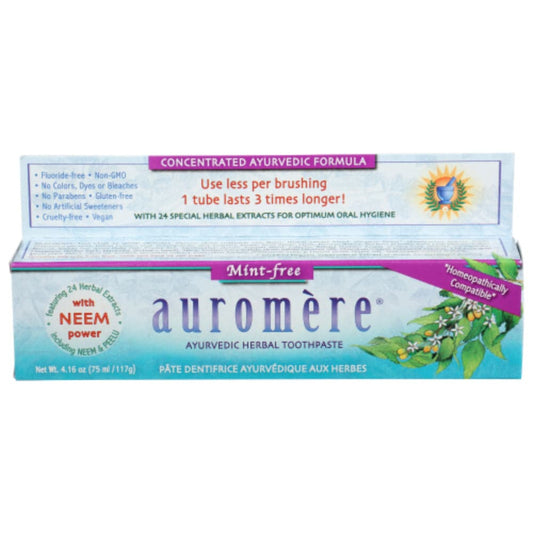 AUROMERE - Ayurvedic Herbal Toothpaste Mint-Free