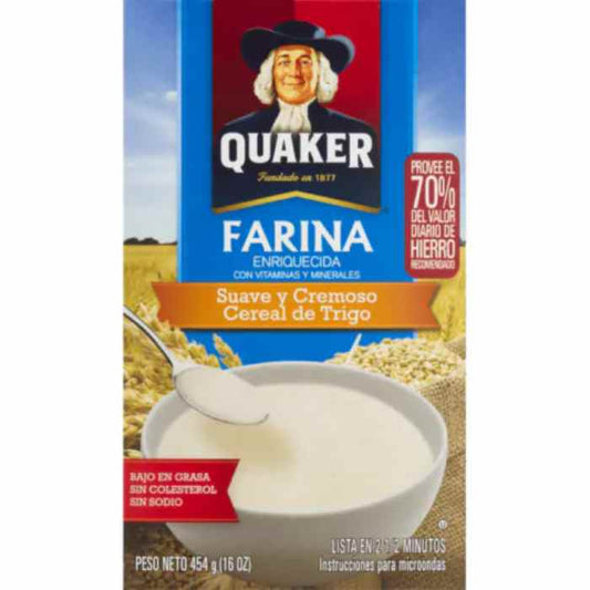 QUAKER - Cereal Farina 16OZ ( Pack of 12)