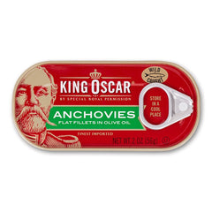 KING OSCAR - Anchovies in Olive Oil 2oz, (Pack of - 18 )