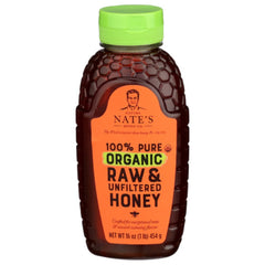 Nature Nate'S - Pure Raw Unfiltered Organic Honey 16 OZ - (Pack of 6)