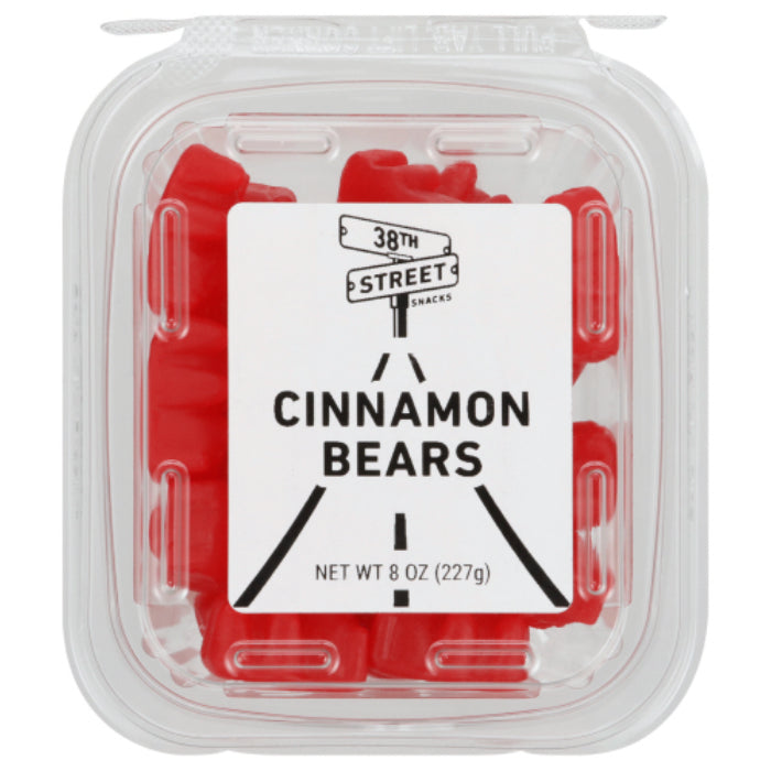 38TH STREET GUMMY BEARS CINNAMON TUB 8 OZ - Pack of 12