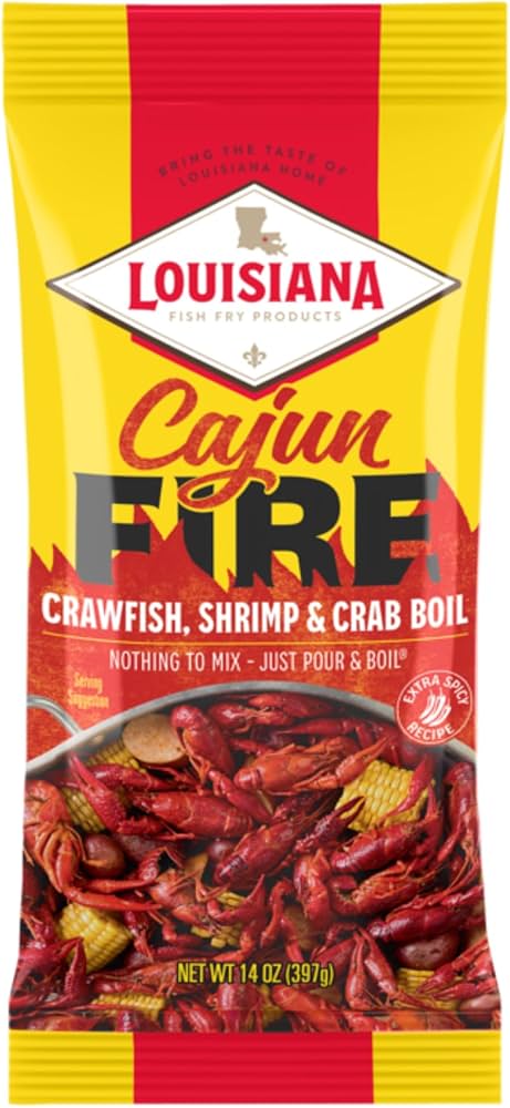 Louisiana Fish Fry - Cajun Fire Seasoning, 14 Oz - Pack of 12