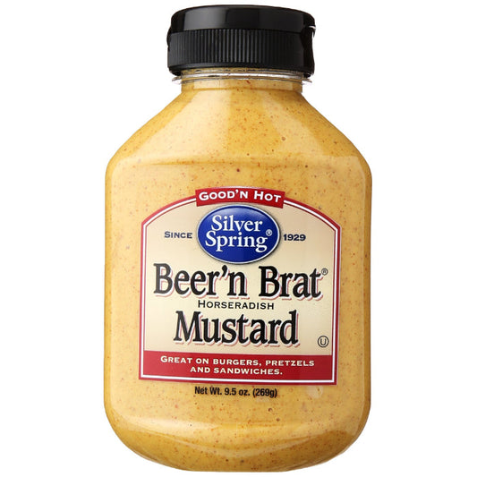 SILVER SPRINGS - Beer & Brat Mustard 9.5OZ ( Pack of 9)