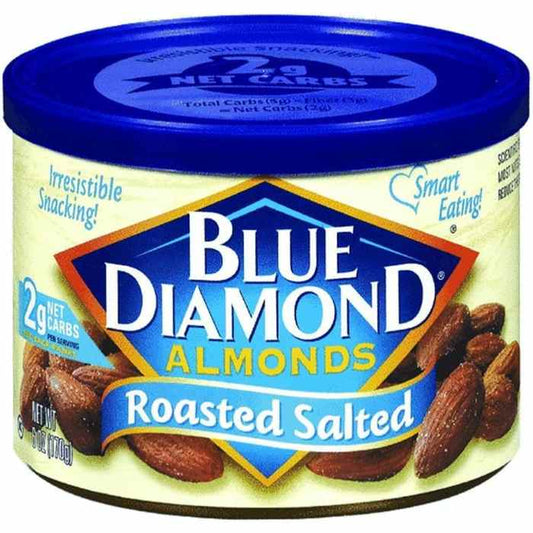 BLUE DIAMOND - Blue Diamond Almond Roasted Salt Tins 6OZ ( Pack of 12)