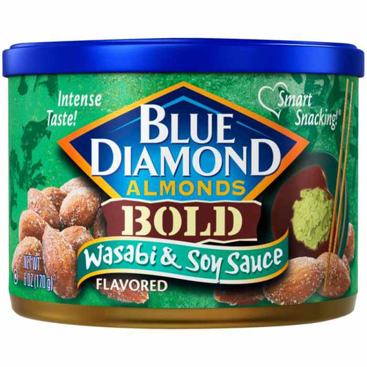 BLUE DIAMOND - Wasabi & Soy Almonds 6OZ ( Pack of 12)