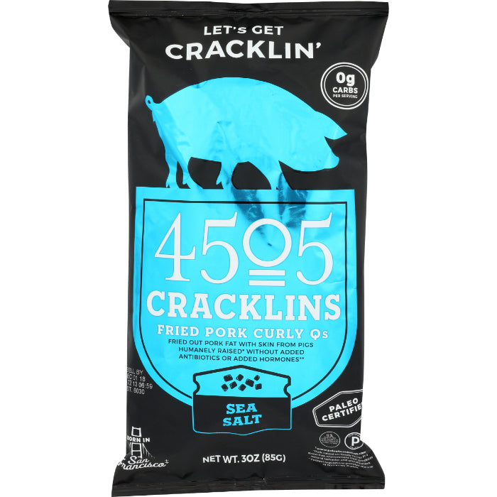 4505 MEATS CRACKLIN SEA SALT 3 OZ - Pack of 12