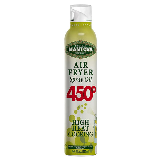 MANTOVA - Air Fryer Spray Oil 450 Degree High Heat Cooking 8OZ ( Pack of 6)