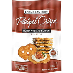 SNACK FACTORY - Honey Mustard & Onion Pretzel Crisps 7.2OZ ( Pack of 12)
