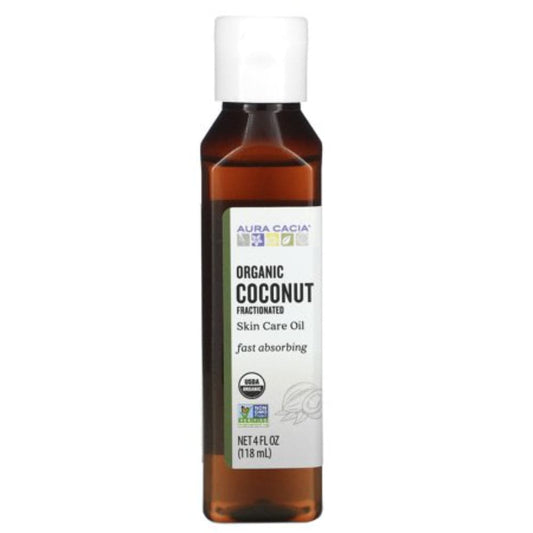 AURA CACIA - Fractionated Coconut Skin Care Oil 4OZ ( Pack of 1)
