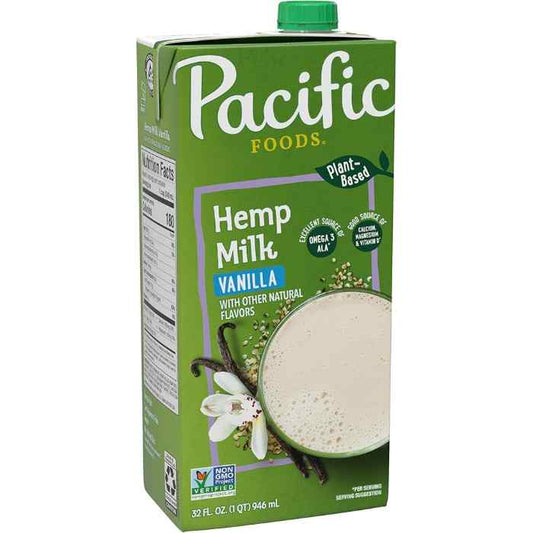 PACIFIC FOODS - Vanilla Hemp Milk 32FO ( Pack of 12)