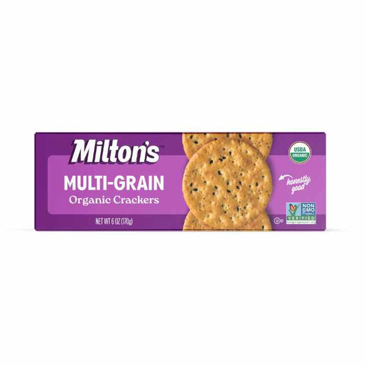 MILTONS - Multigrain Baked Crackers Organic 6OZ ( Pack of 8)