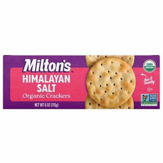 MILTONS - Himalayan Salt Baked Crackers Organic 6OZ ( Pack of 8)