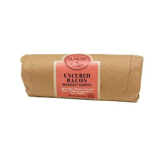 CLARAS KITCHEN - Uncured Bacon Breakfast Burrito 8oz, (Pack of - 12 )