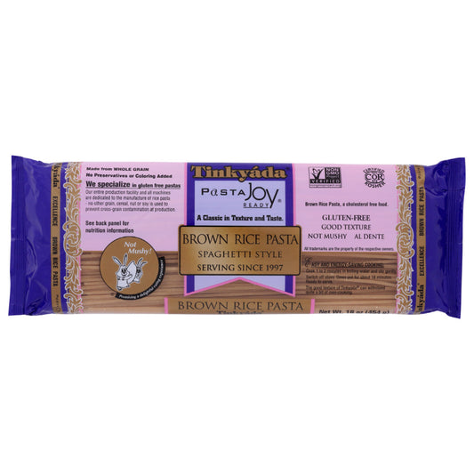 TINKYADA - Brown Rice Pasta Spaghetti Style 16OZ ( Pack of 12)