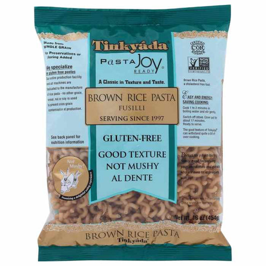 TINKYADA - Brown Rice Fusilli Pasta 16OZ ( Pack of 12)
