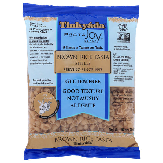 TINKYADA - Brown Rice Pasta Shells 16OZ ( Pack of 12)