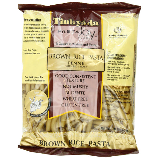 TINKYADA - Brown Rice Penne Pasta 16OZ ( Pack of 12)