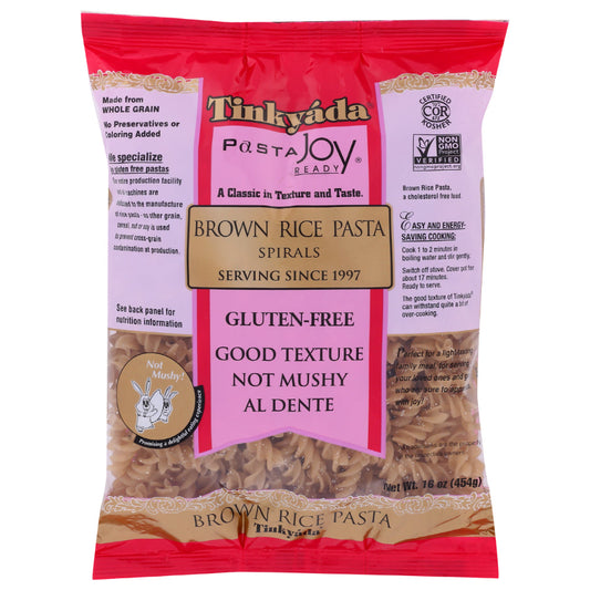 TINKYADA - Brown Rice Pasta Spirals 16OZ ( Pack of 12)