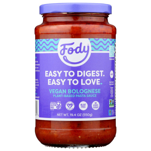 FODY FOOD CO - Pasta Bolognese Sauce Fody Food Co 19.4OZ ( Pack of 6)