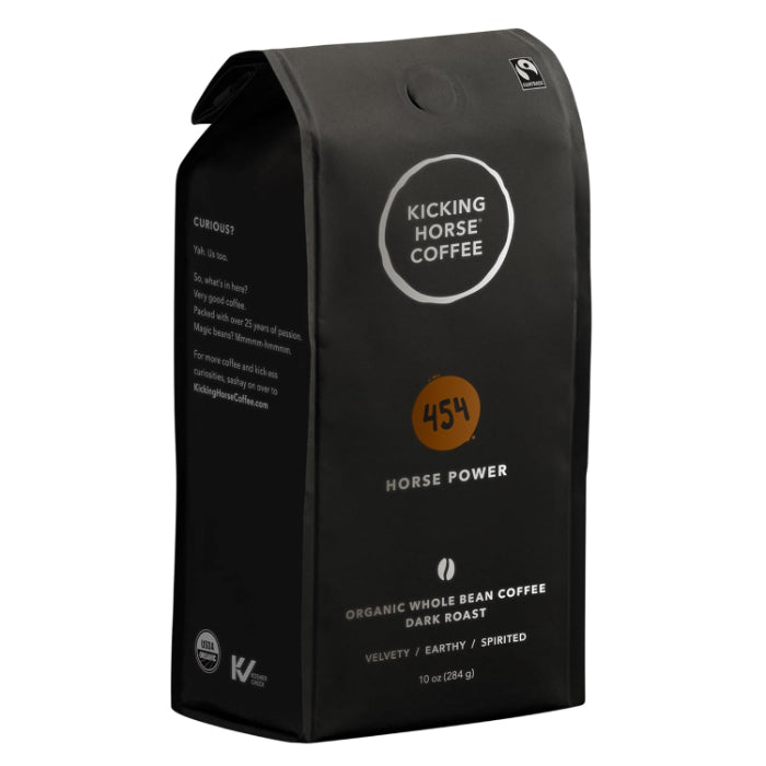 KICKING HORSE - Coffee 454 Horse Power Dark Roast (Beans) 10OZ ( Pack of 6)