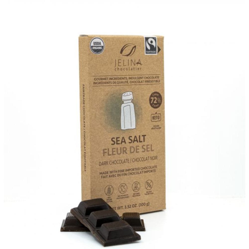 Jelina Chocolatier - Chocolat Sea Salt Dark Chocolate Bar