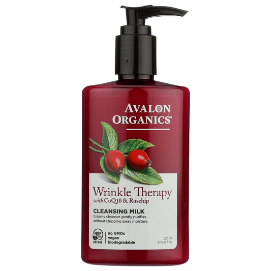 AVALON ORGANICS - Wrinkle Therapy Cleansing Milk 8.5OZ ( Pack of 1)