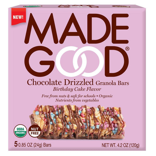MADEGOOD - Chocolate Drizzled Birthday Bar 4.2OZ ( Pack of 6)