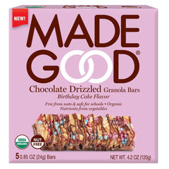 MADEGOOD - Chocolate Drizzled Birthday Bar 4.2OZ ( Pack of 6)