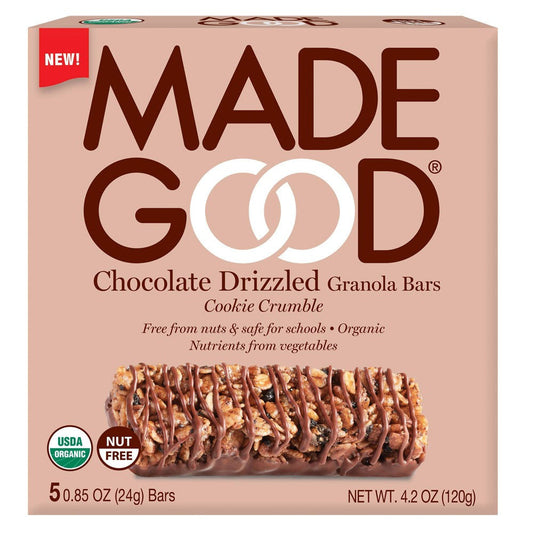 MADEGOOD - Chocolate Drizzled Cookie Bar 4.2OZ ( Pack of 6)