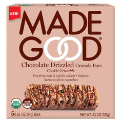 MADEGOOD - Chocolate Drizzled Cookie Bar 4.2OZ ( Pack of 6)