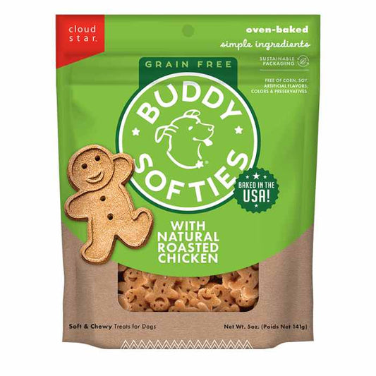 BUDDY BISCUITS - Soft Chewy Chicken Dog Treats 5OZ ( Pack of 12)
