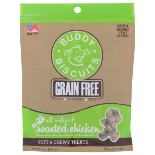 Buddy Biscuits - Grain-Free Soft and Chewy Treats Natural Roasted Chicken - 5oz