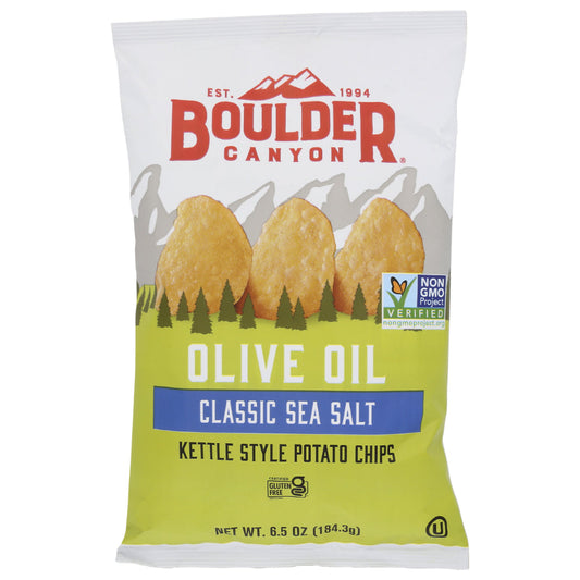 BOULDER CANYON - Kettle Cooked Potato Chips Olive Oil 6.5OZ ( Pack of 12)