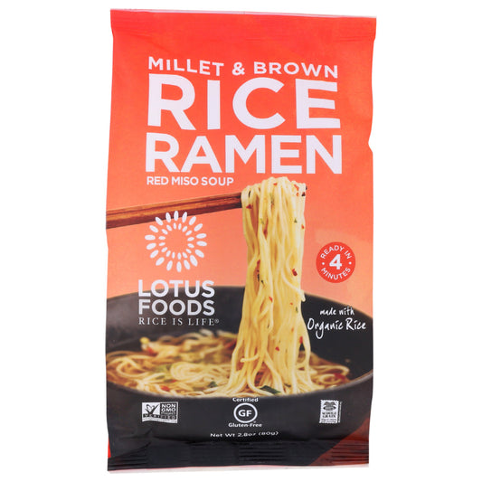 LOTUS FOODS - Rice Ramen Millet and Brown Rice 2.8OZ ( Pack of 10)