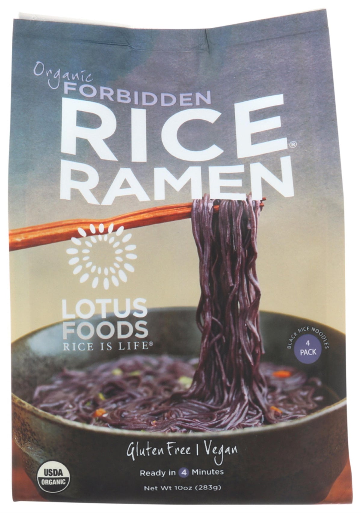 Lotus Foods Organic Rice Ramen Noodles Forbidden 4Pk, 10 Oz
 | Pack of 6 - PlantX US