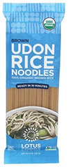 Lotus Foods Organic Brown Udon Rice Noodles 8oz | Pack of 8 - PlantX US